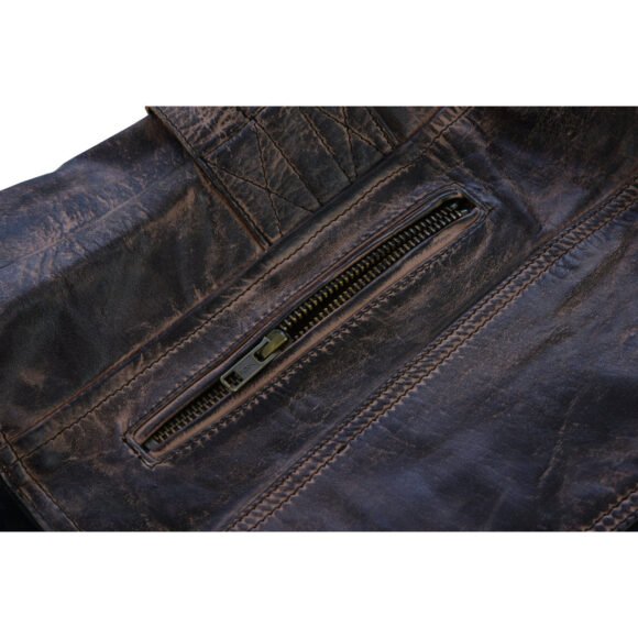 high mileage womens vintage brown cowhide vest | buckles