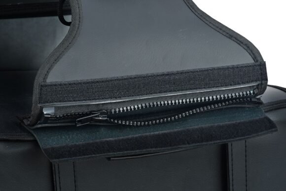 vance black plain side pannier bags 23l water resistant pvc universal fit for harley davidson honda yamaha kawasaki cruiser & touring bikes