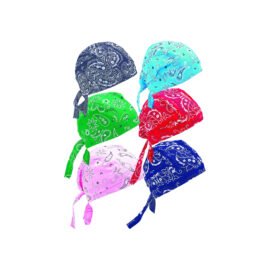 6pc assorted paisley cotton skull cap set