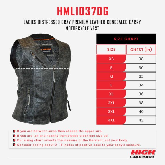 high mileage womens distressed gray cowhide leather vest | buckles