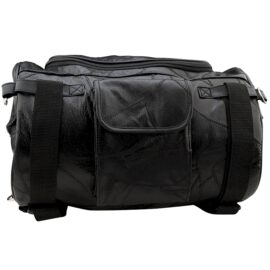 barrel style leather motorcycle bags