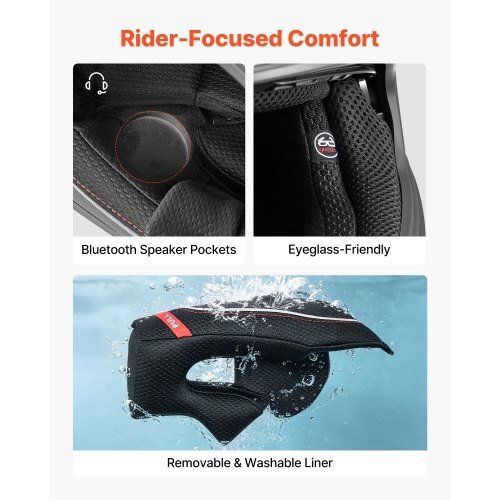 vevor xl dual visor full face motorcycle helmet dot & ece approved