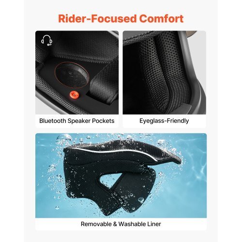 vevor dot approved xl full face motorcycle helmet with clear visor