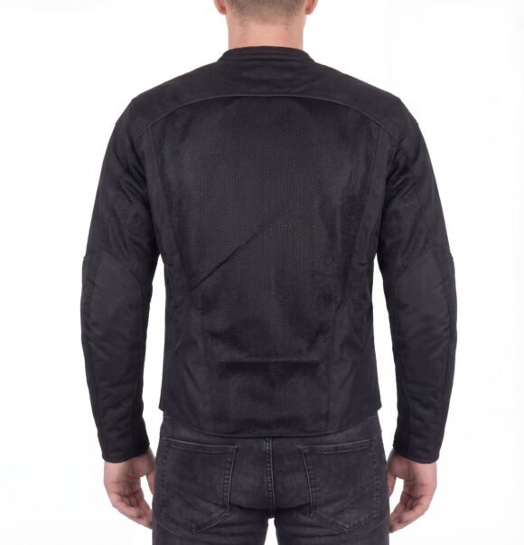 vance mens black advanced 3 season mesh/textile ce armor motorcycle jacket