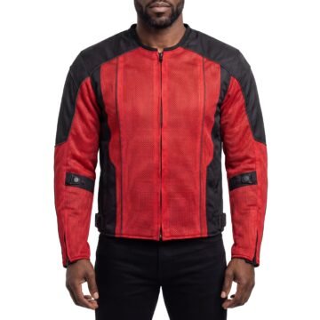 vance men's 3 season mesh/textile ce armor motorcycle jacket