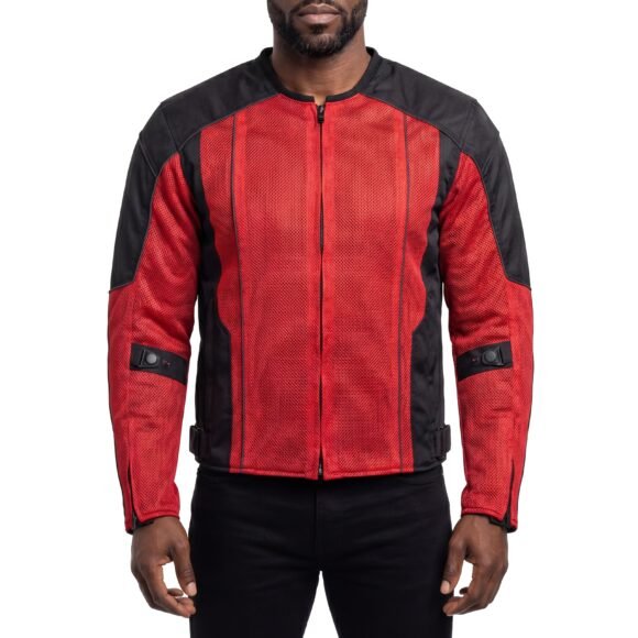 vance men's 3 season mesh/textile ce armor motorcycle jacket
