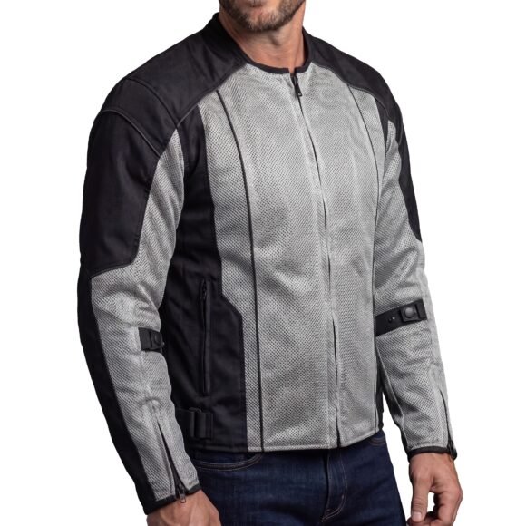 vance men's 3 season mesh/textile ce armor motorcycle jacket