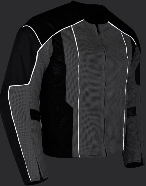 vance men's 3 season mesh/textile ce armor motorcycle jacket