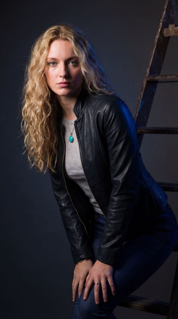 ladies leather motorcycle jacket | lightweight | fitted