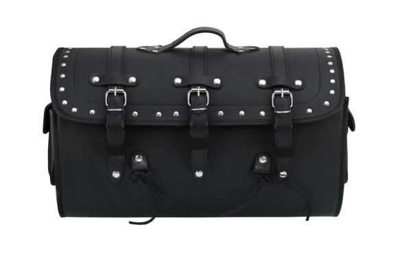 vance premium studded pvc rear tail pack with quick release straps & side pockets