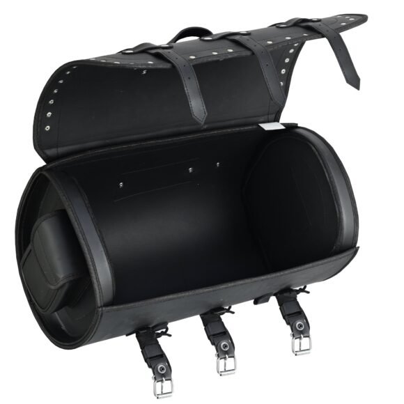 vance premium studded pvc rear tail pack with quick release straps & side pockets