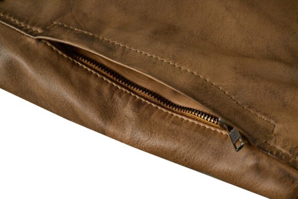 men's western waxed two tone austin brown leather jacket